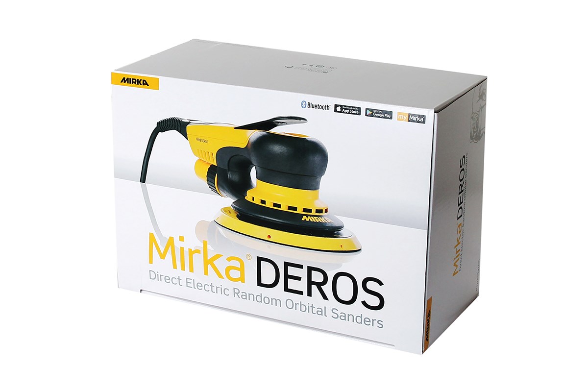 Mirka Deros Sanding System - Deros 550CV - 5 / 5mm Orbit - Orbital Sander  w/ Case; 19.7' hose w/ 110v cord & Mirka Dust Extractor 1230 HEPA